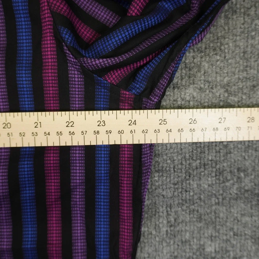 Robert Graham Button Up Shirt Mens XL Purple Blue Striped Flip Cuff Multicolor - Picture 10 of 15